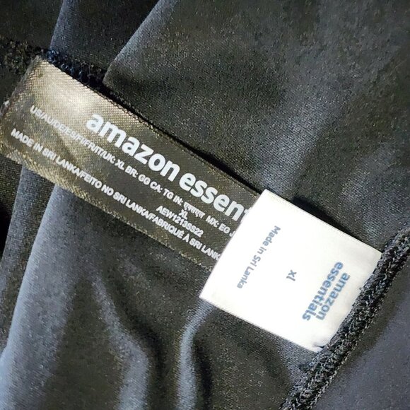 AMAZON ESSENTIALS Solid All Black Pull On Pleated Skort Womens Size XL - Picture 3 of 5